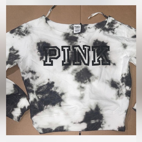 Victoria's Secret PINK Tie-Dye Sweatshirt crop top xsmall - Picture 1 of 1